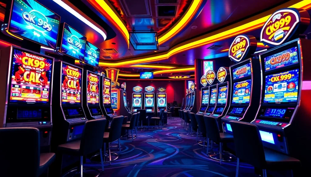 Engaging CK999 game online slot interface with colorful graphics and digital casino ambience for players seeking thrilling gambling experiences.