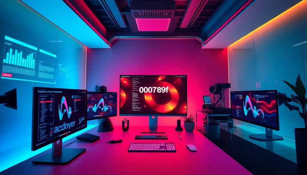 Visit https://00789f.com/ for vibrant cyan-themed branding design with sleek UI elements and modern aesthetics.