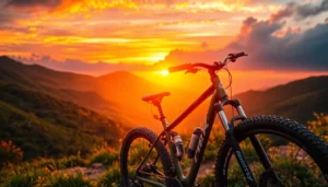 Trek mountain bike navigating scenic forest trail, inspiring outdoor adventure experiences for cyclists seeking exploration.