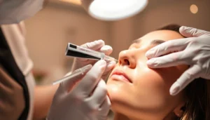 Administering botox zuerich behandlung by a skilled professional in a tranquil clinic environment.