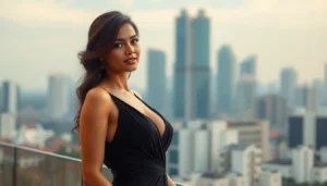 Glamorous Bangalore Escort woman confidently posing in stylish attire, highlighting elegance and allure, perfect for discerning clients.