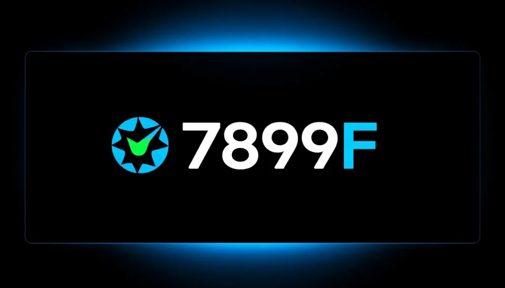 789F logo displayed on a sleek digital platform signifying online service excellence and technological innovation, emphasizing modern branding.