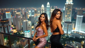 Premium KL ESCORT services in Kuala Lumpur showcasing stunning escort models in glamorous settings, offering an inviting and discreet experience for clients seeking luxury companionship.