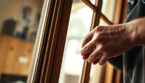 Professional sash window repair showing detailed craftsmanship repairing a classic wooden sash window for authenticity and quality.