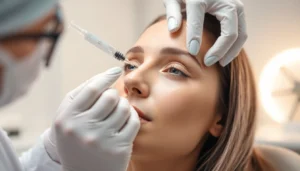 Botox treatment in Zurich: a professional doctor administering facial botulinum toxin injection with a focus on precision and safe technique for youthful results.