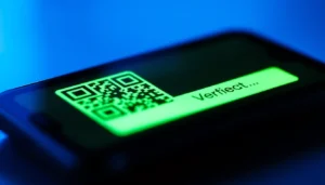 Profit303 secure 2FA verification process with mobile authenticator app scanning, emphasizing safety and technology.