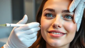Professionelle Botox Behandlung in Zürich; Facharzt erläutert die Anwendung in modernem Ambiente