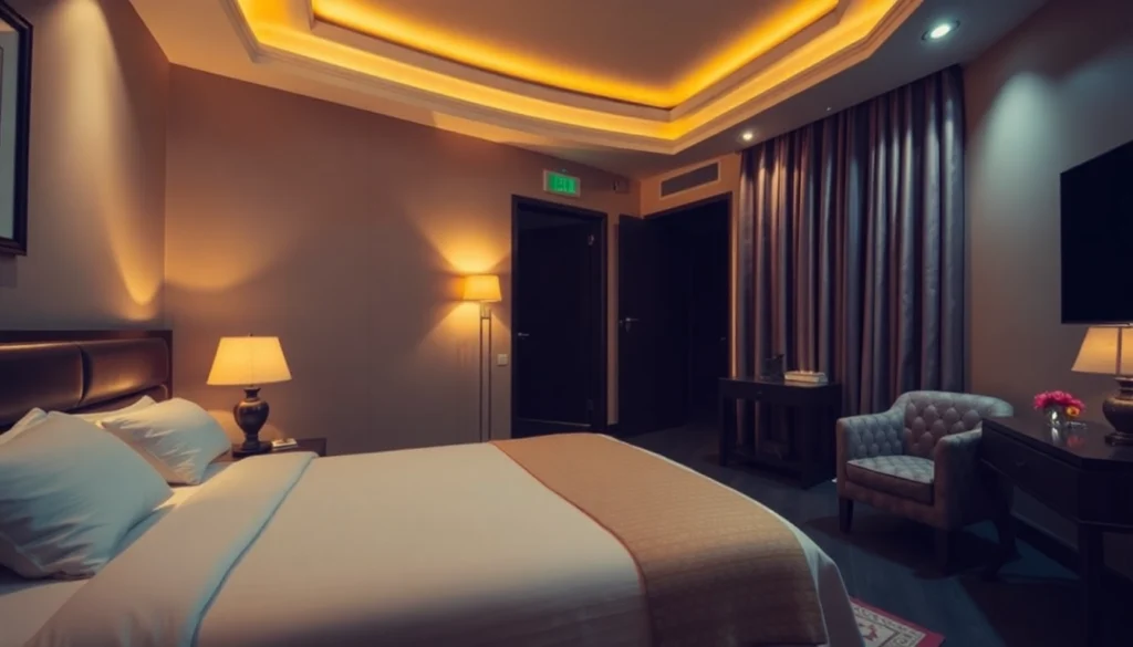 Professional escort in Haridwar offering discreet services in a luxurious hotel setting, emphasizing comfort and privacy.