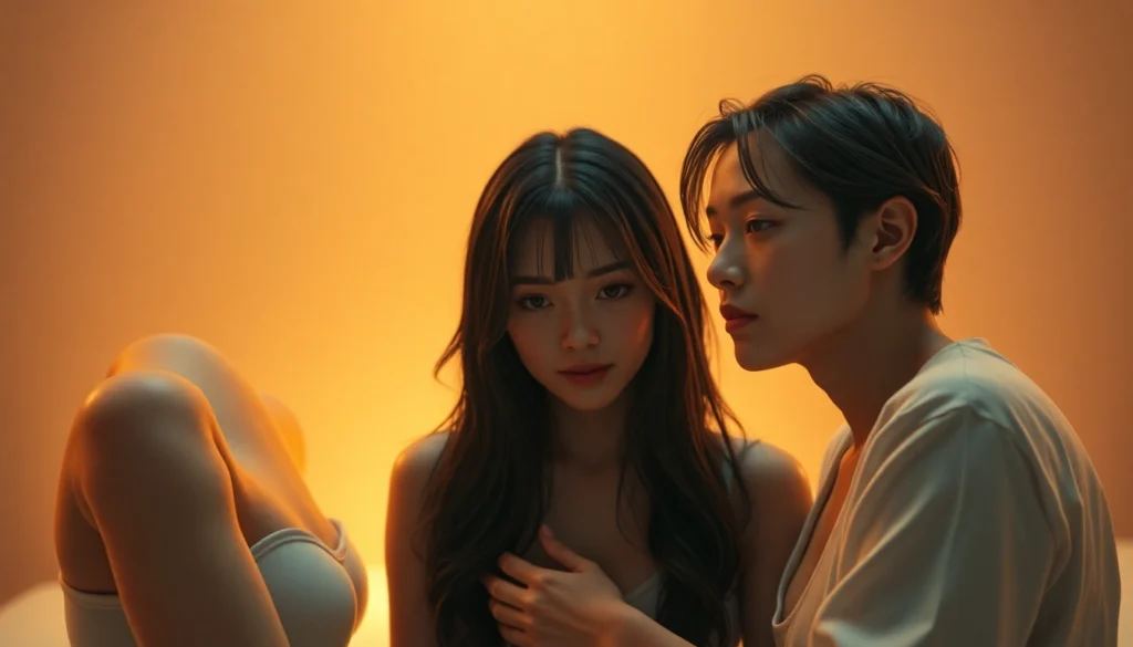 Detailed NSFW AI generated scene showcasing realistic characters with expressive faces and intimate settings for adult digital art enthusiasts.