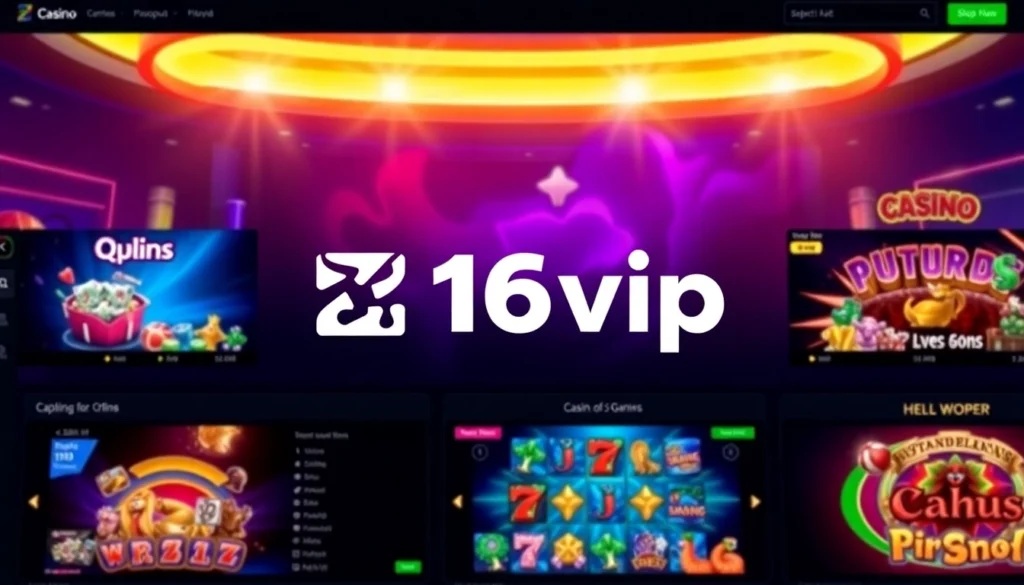 z16vip online casino platform showcasing engaging games and sleek interface for seamless experience