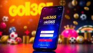 Gold365 ID login interface on mobile device, emphasizing secure access to online betting services for Indian users, detailed app design and vibrant sports graphics.