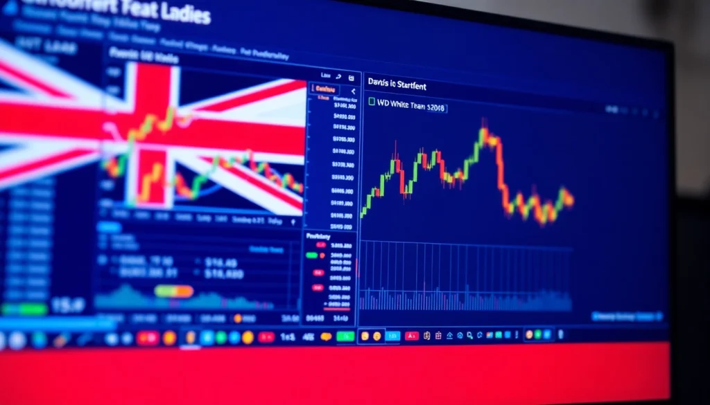 Cryptocurrency News UK headline showing digital currency charts and UK flag on a modern screen,
