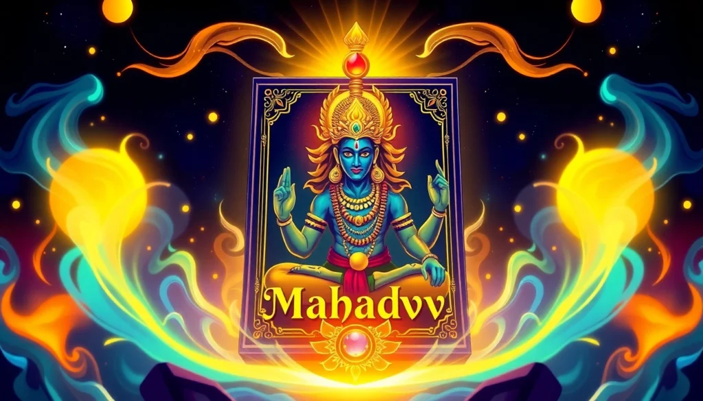 Mahadev Book logo with symbols of Shiva in a sleek design highlighting trust and security for