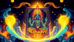 Mahadev Book logo with symbols of Shiva in a sleek design highlighting trust and security for