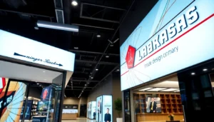 Professional signage and interior design company displaying stylish shop signs and interior