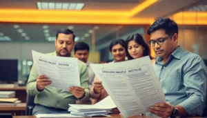 Professionals analyzing Sarkari Naukri notices and preparing for government exams efficiently