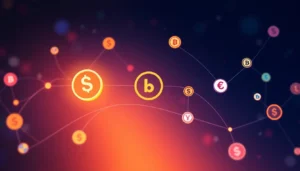 Visual depiction of stablecoin-to-fiat liquidity flows enabling cross-border payments and