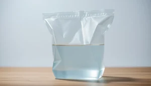 High-resolution photo of a clear pet sise being poured with water, showcasing its design and
