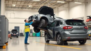 Professional team performing Autoverschrottung by efficiently recycling vehicle for