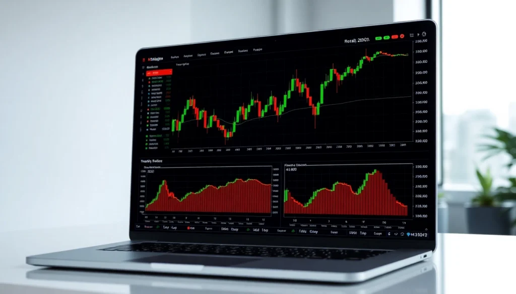 Trading view platform showcasing detailed market charts and trading tools for traders and investors.